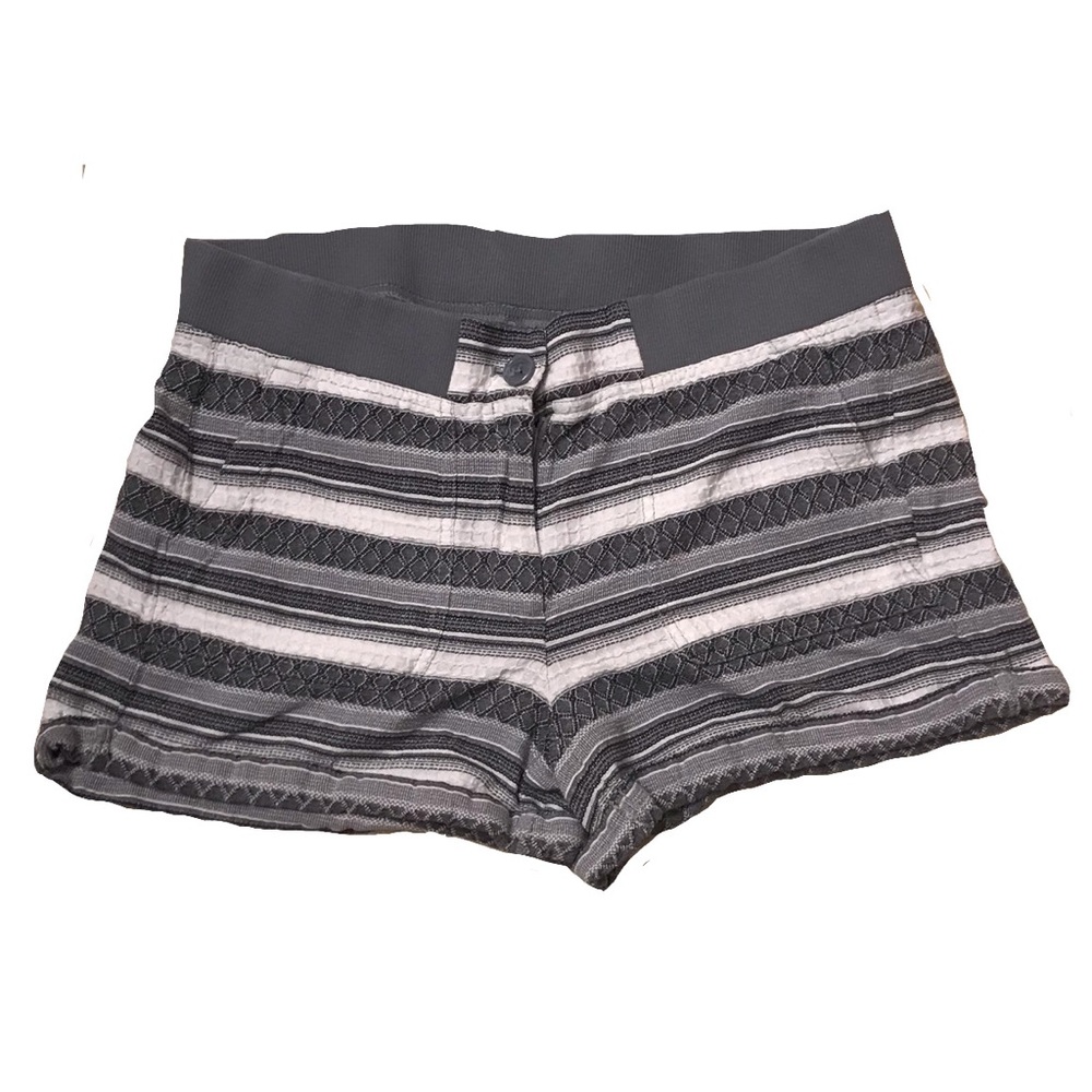 Loft White and Gray Cotton Shorts